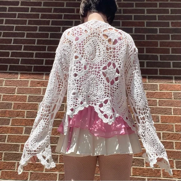 SOLD Crochet fairycore cardigan - Picture 3 of 15